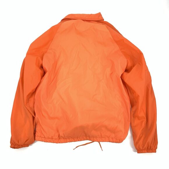 Vintage 1980s Snap Down Front Lightweight Windbreaker Jacket Large Adult Orange - Picture 2 of 5